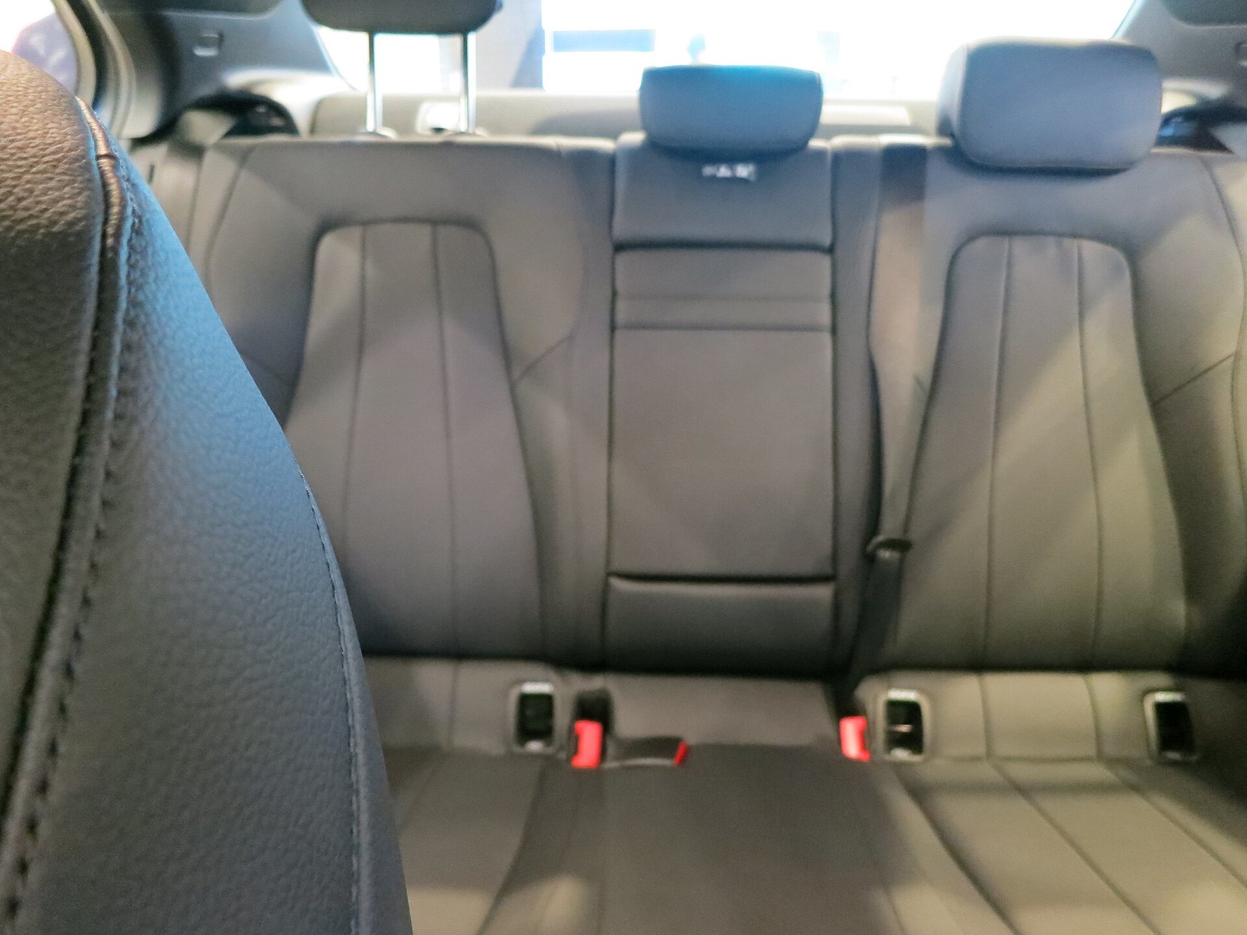 Spacious rear passenger seats inside a sedan